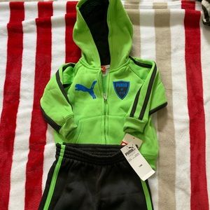 NWT 12 month Puma sweatsuit